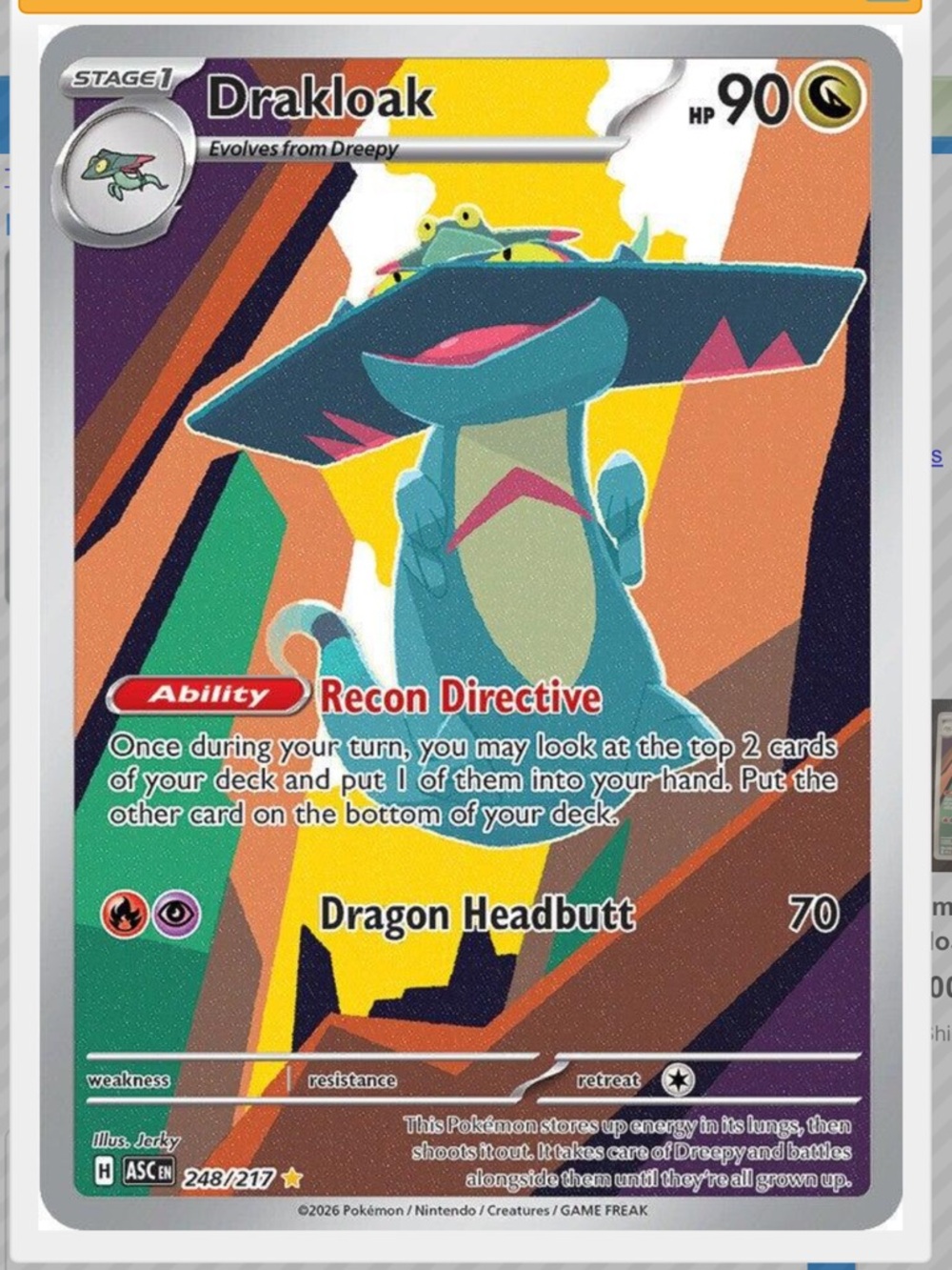 Drakloak #248 Pokemon Ascended Heroes
